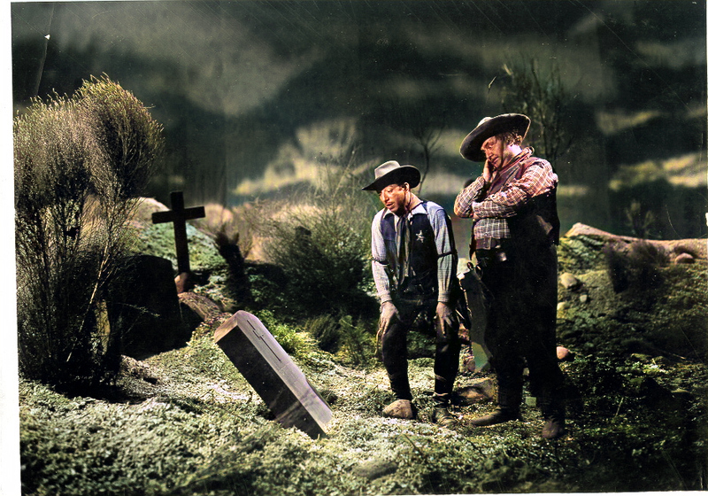 Augusto Codecá y Héctor Calcagno en una escena de “El último cowboy” (Juan Sires, 1954) Archivo de Proyecto Celuloide.
